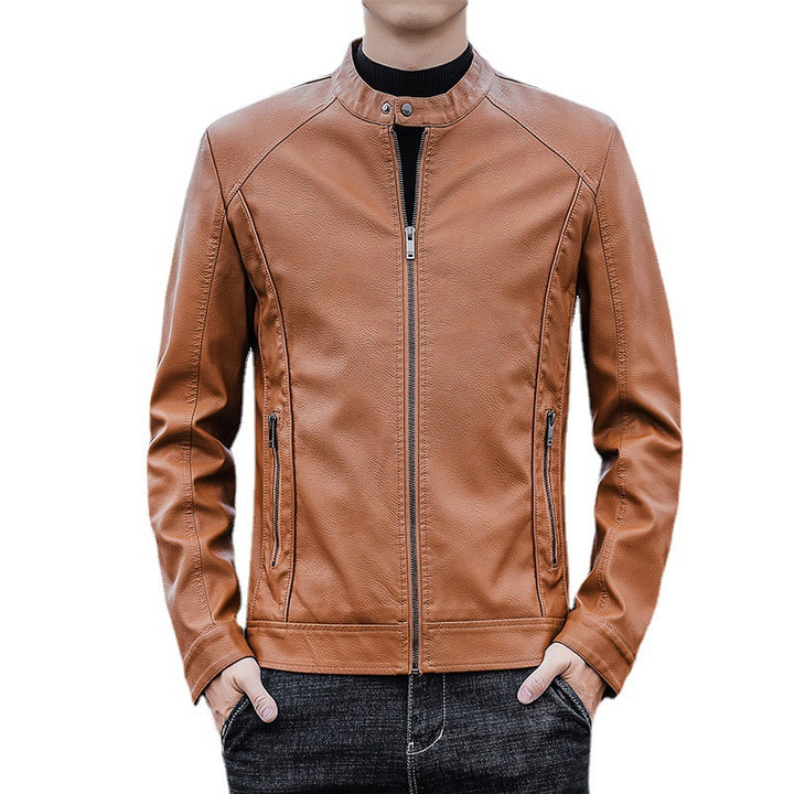 Herren Moderne Kunstlederjacke Drune