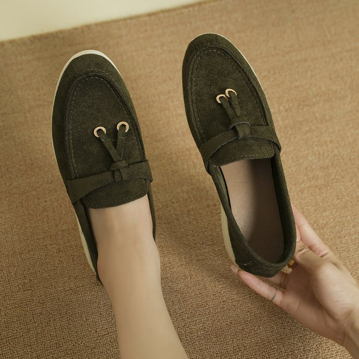 Damen nan bequeme Slip-On Loafer mit dekorativem Quastenbesatz und ergonomischer Gummisohle Drune
