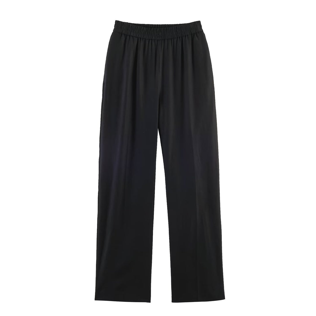 Damen elegante lockere Culotte mit elastischem Bund Drune