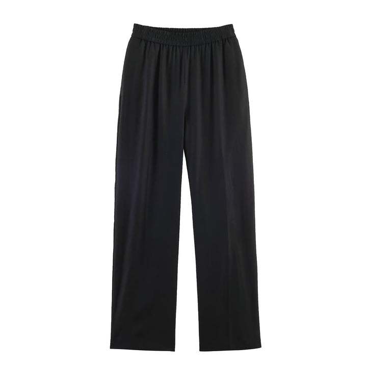 Damen elegante lockere Culotte mit elastischem Bund Drune