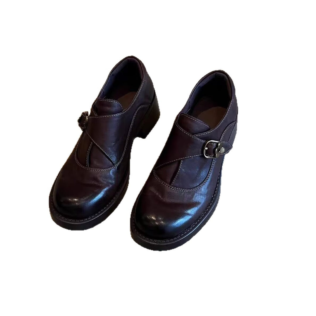Damen Elegante Ballerinas mit dekorativer Schnalle Drune