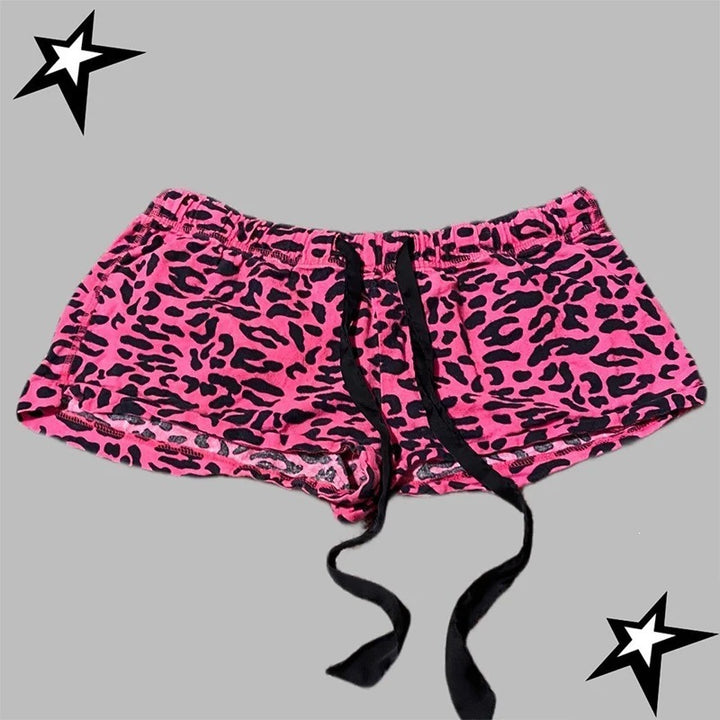 Damen Sportliche Shorts mit modischem Zebra-Muster Drune