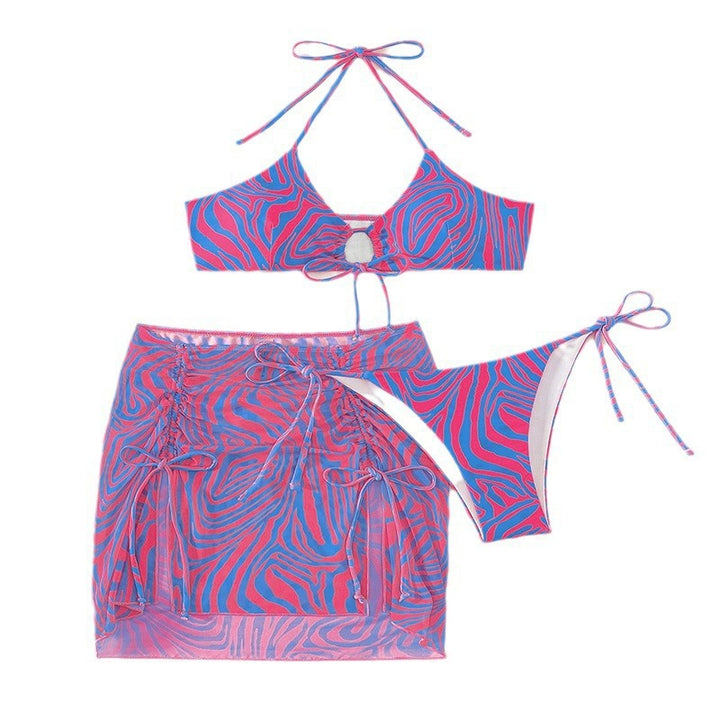 Damen Bikiniset mit raffinierter Schnür- und Rüschendetails Drune