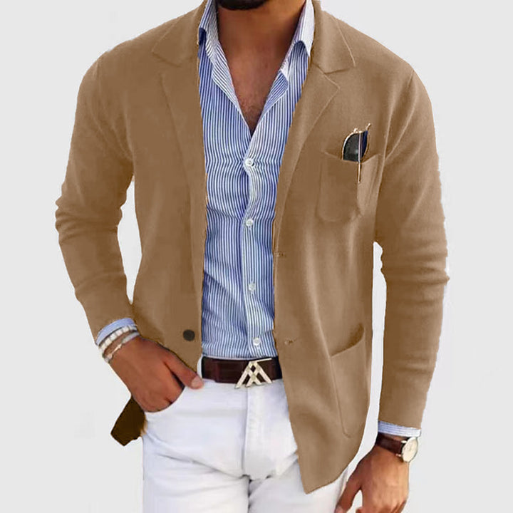 Herren sportlicher Strickblazer mit feiner Struktur und praktischen Taschen Drune