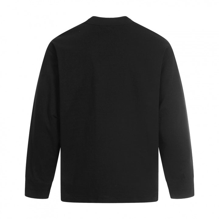 Unisex Langärmeliges Oversize-Basic-Shirt mit Rundhalsausschnitt Drune