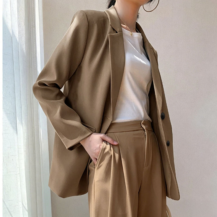 Damen Eleganter Oversized Blazer mit hochwertigen Details Drune