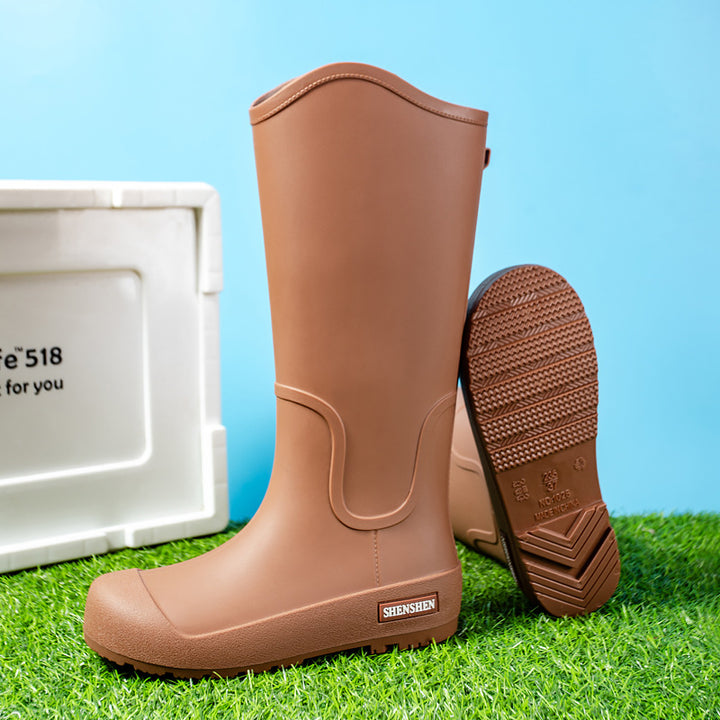 Herren Wasserdichte Vollgummi-Arbeitsstiefel mit verstärkter Zehenpartie und griffiger Profilsohle Drune