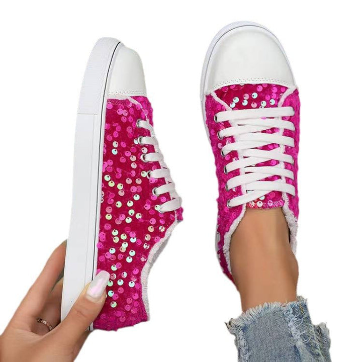 Damen Glitzernde Sneaker mit modischen Pailletten und lässigem Design Drune