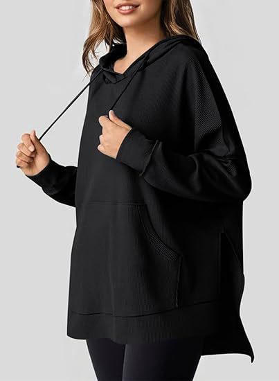 Damen Oversized Kapuzenpullover Drune