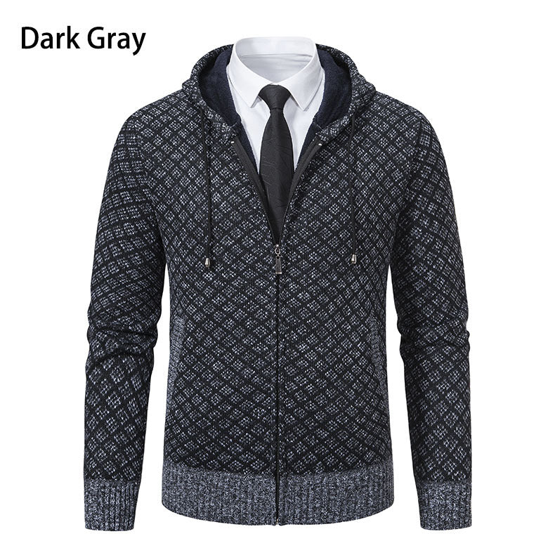 Herren modische Sweatjacke mit Kapuze und elegantem Muster Drune