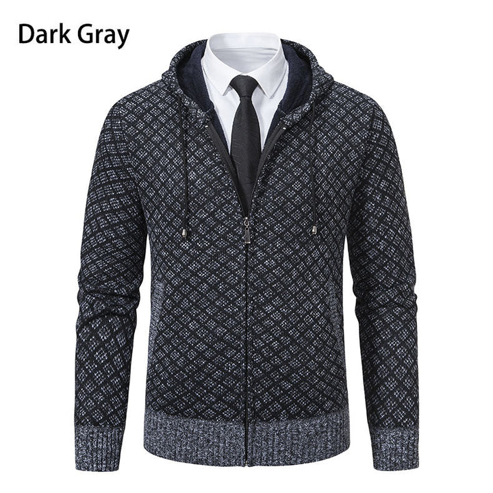 Herren modische Sweatjacke mit Kapuze und elegantem Muster Drune