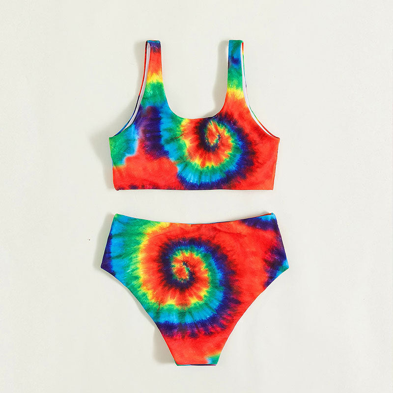 Damen Sportliches Tie-Dye Bikini-Set Drune