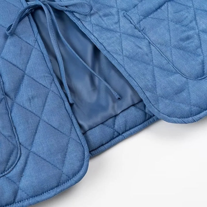 Damen Steppjacke mit voluminösem Kragen und praktischen Taschen Drune