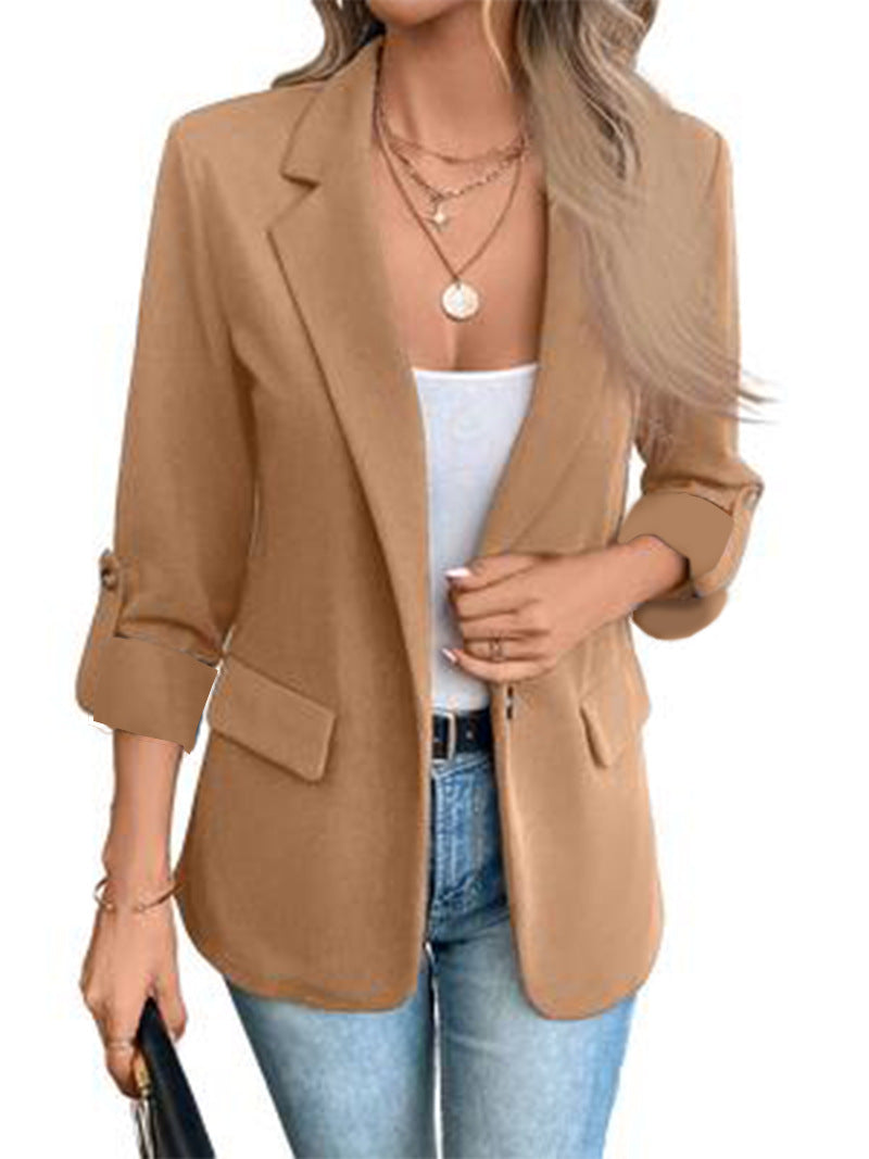 Damen eleganter Blazer mit modernem Schnitt und praktischen Taschen Drune