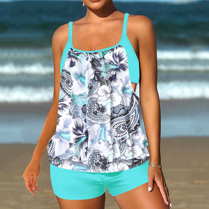 Damen Tankini mit modischem Animal-Print und sportlicher Passform Drune