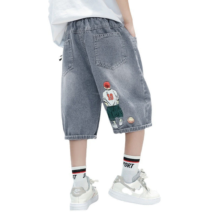 Unisex lässige Denim-Shorts mit kreativen Applikationen Drune