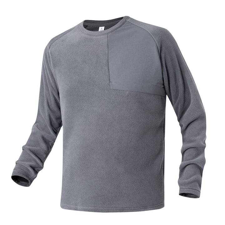 Herren Fleece-Langarmshirt mit asymmetrischer Brustpasse und leichtem Stretch Drune