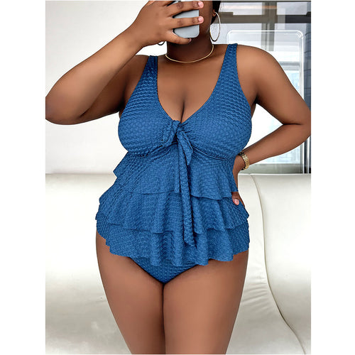 Damen Schicke Rüschen-Badeanzug Drune