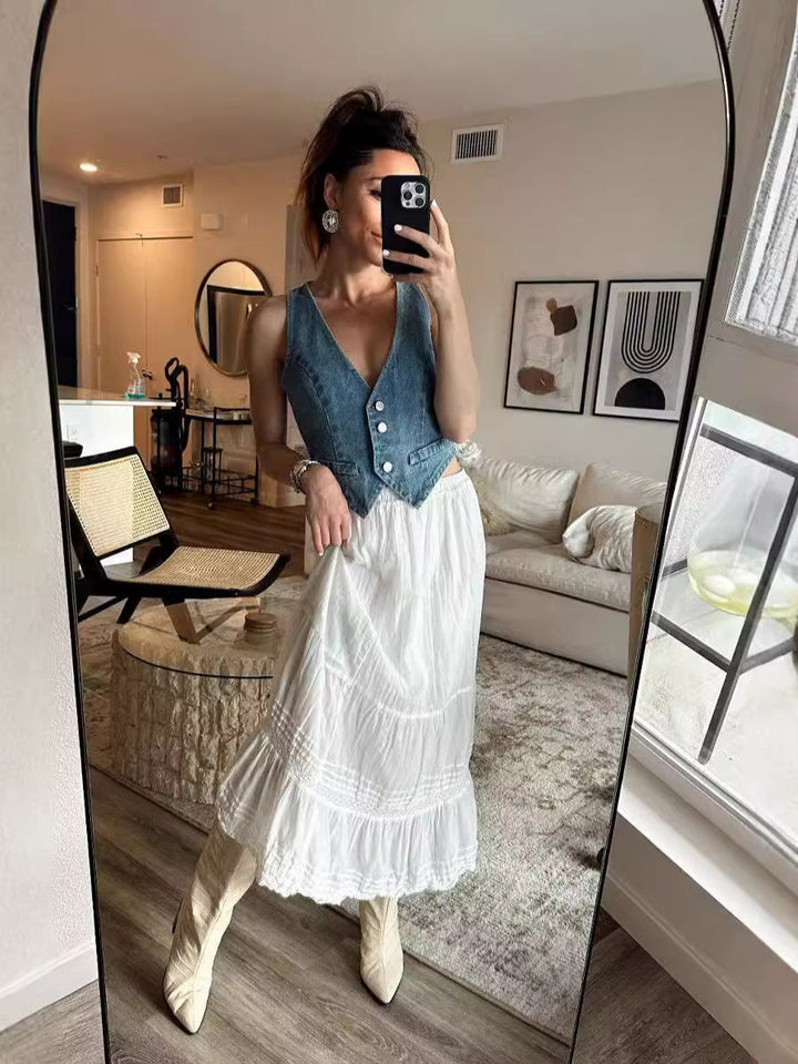 Damen Jeansweste Drune