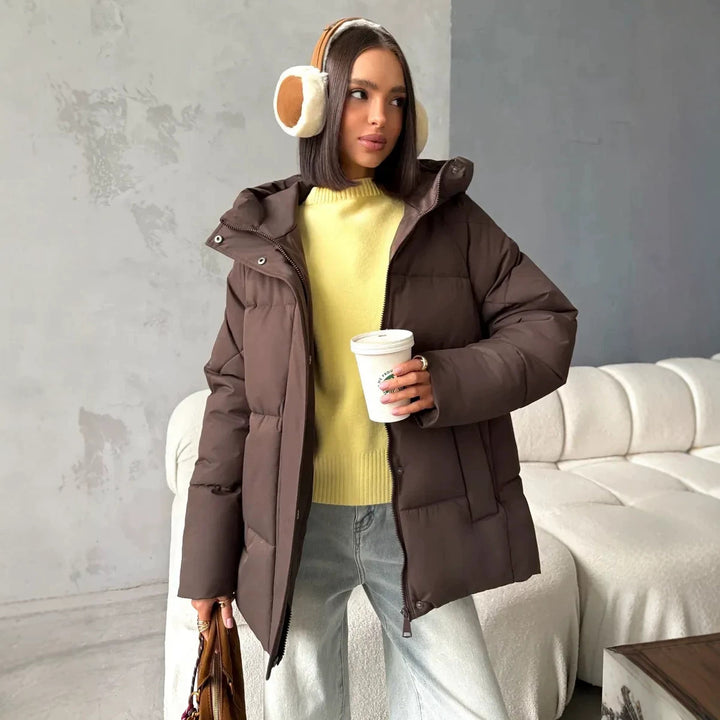 Damen Modische Oversized Daunenjacke