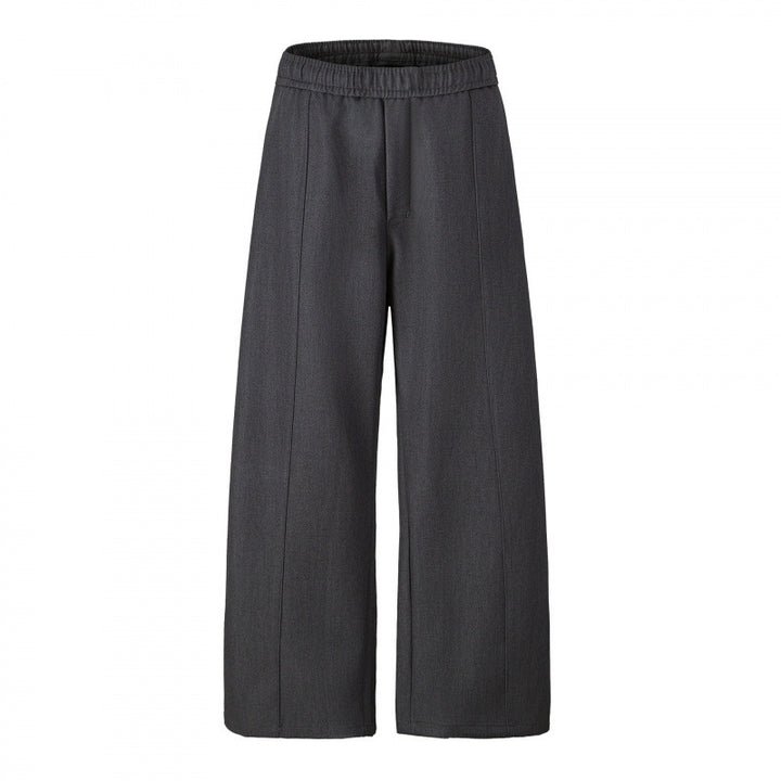 Damen Elegante Culotte-Hose mit weitem Bein, Bügelfalte und elastischem Komfortbund Drune