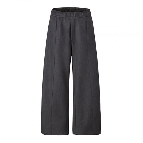 Damen Elegante Culotte-Hose mit weitem Bein, Bügelfalte und elastischem Komfortbund Drune