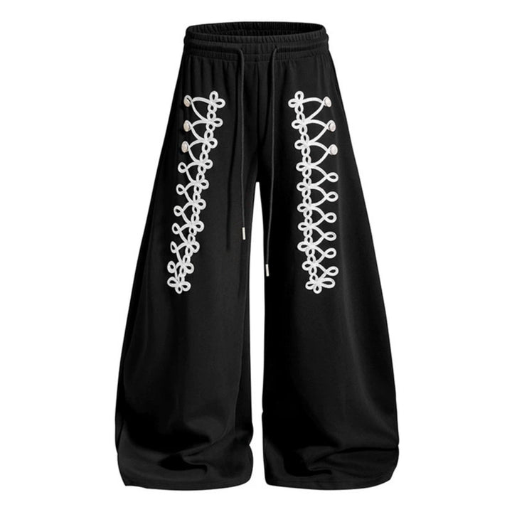 Damen weite Jogginghose mit elastischem Bund und Zier‑Schnürung Drune