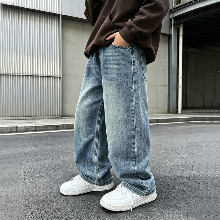 Herren weite Denim-Jeans mit lässiger Passform Drune
