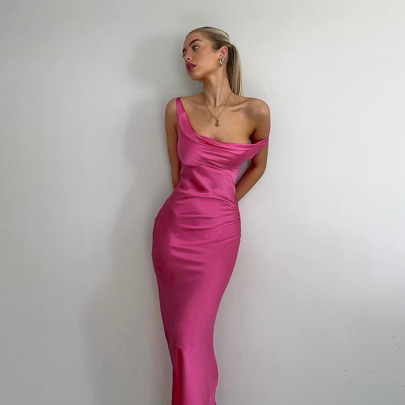 Damen Elegantes Off-Shoulder Maxikleid Drune