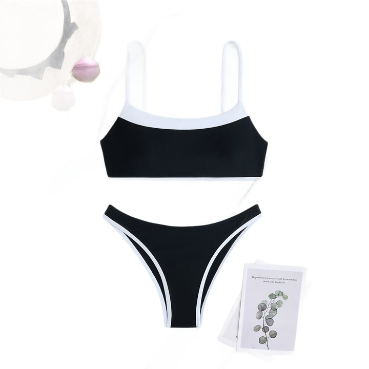Damen Sportliches Bikini-Set mit kontrastierenden Bändern Drune