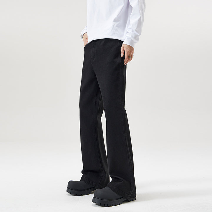Herren weit geschnittene Denimhose mit geradem Bein Drune
