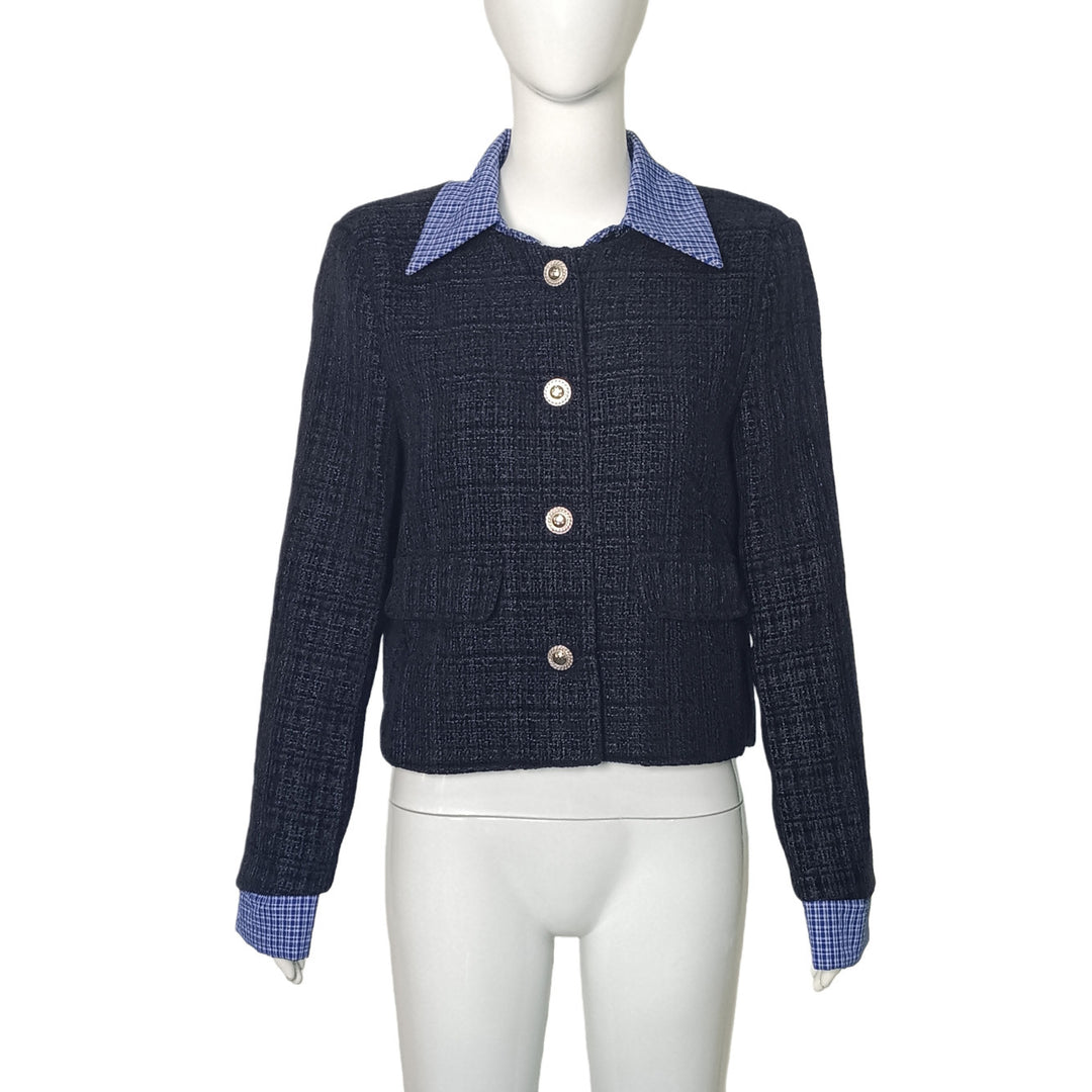 Damen Kurzjacke aus Bouclé mit integrierter Hemdkragen-Optik Drune