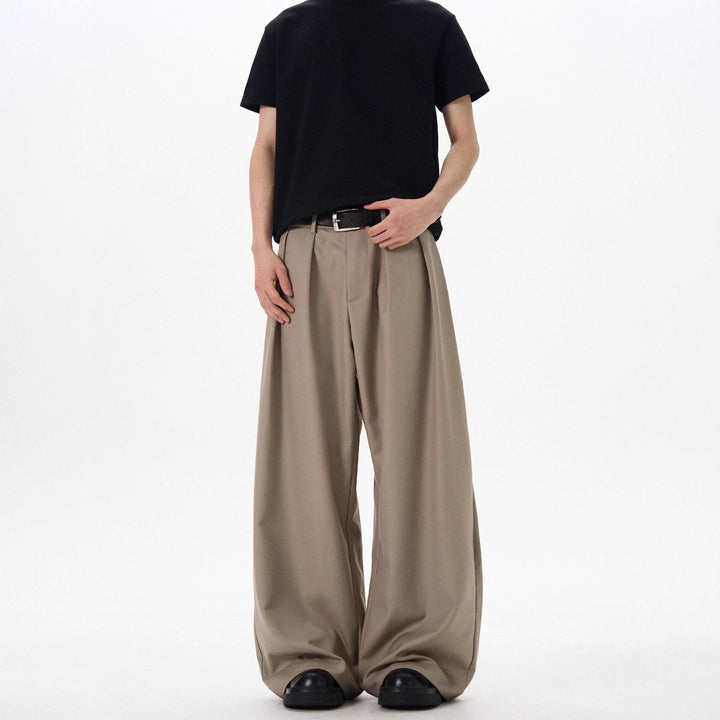 Herren Elegante Weitgeschnittene Stoffhose Drune