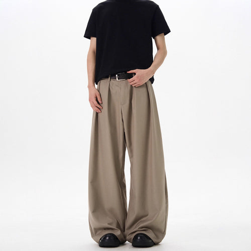 Herren Elegante Weitgeschnittene Stoffhose Drune