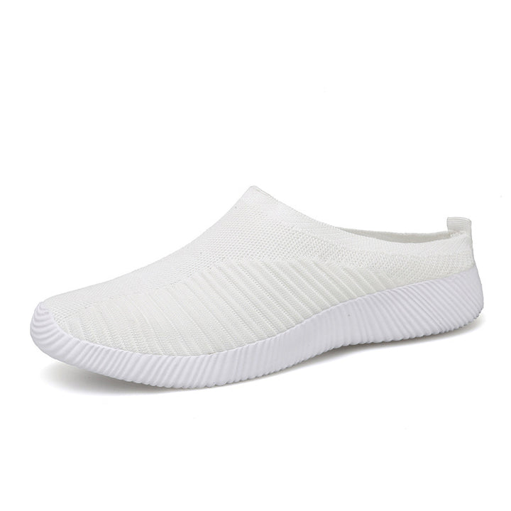 Damen nan ultraleichter Slip-On-Freizeitschuh mit nahtlosem Netzstrick, ergonomischer Fersenlasche und flexibler Wellenlaufsohle Drune