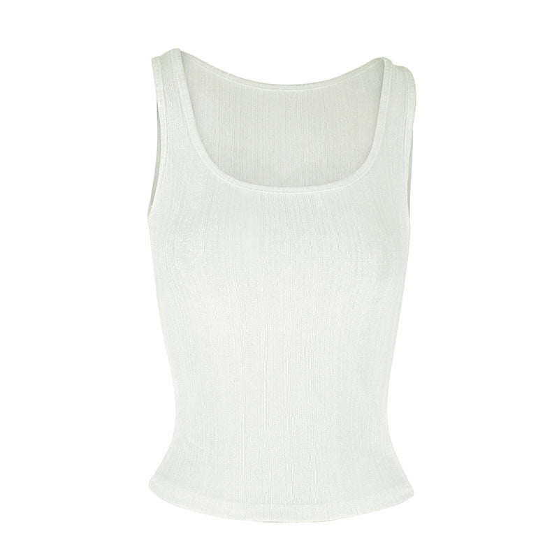 Damen sportliches Tanktop mit modischen Rippdetails Drune