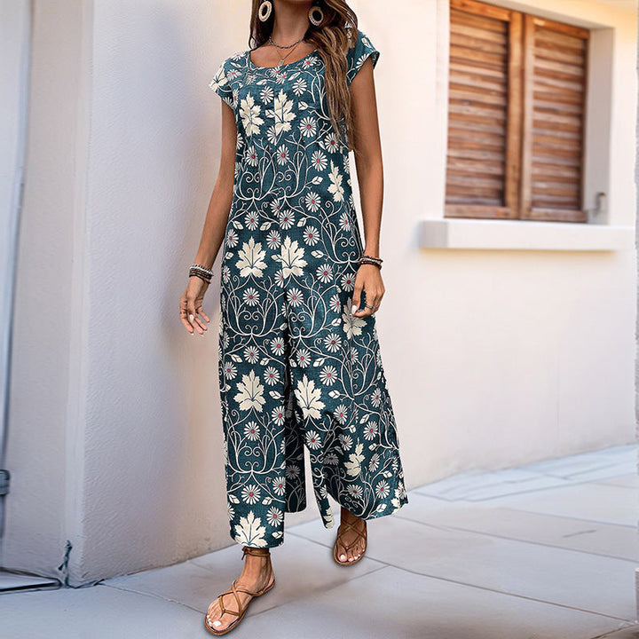 Drune | Lockerer Jumpsuit mit Blumendruck