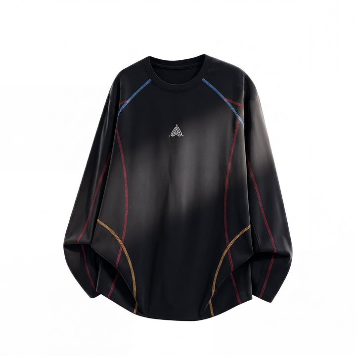 Unisex Weit geschnittenes Sweatshirt mit dekorativen Flatlock‑Nähten und Raglanärmeln Drune