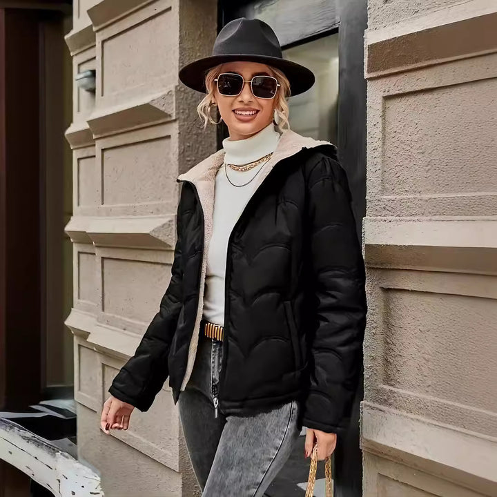 Damen platzsparende und warme Winterjacke Drune