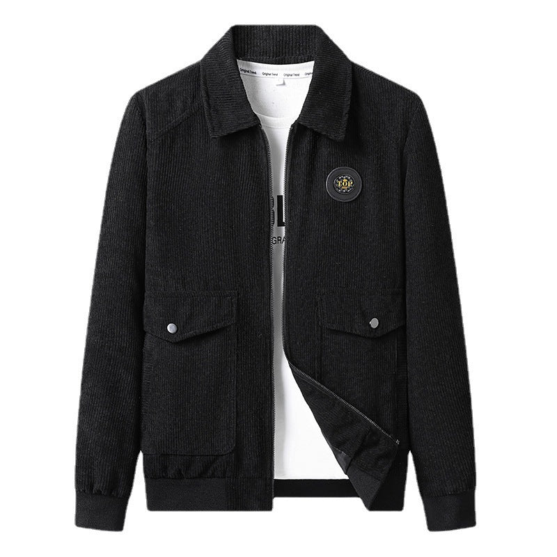Herren Modische Jacke mit strukturiertem Stoff Drune