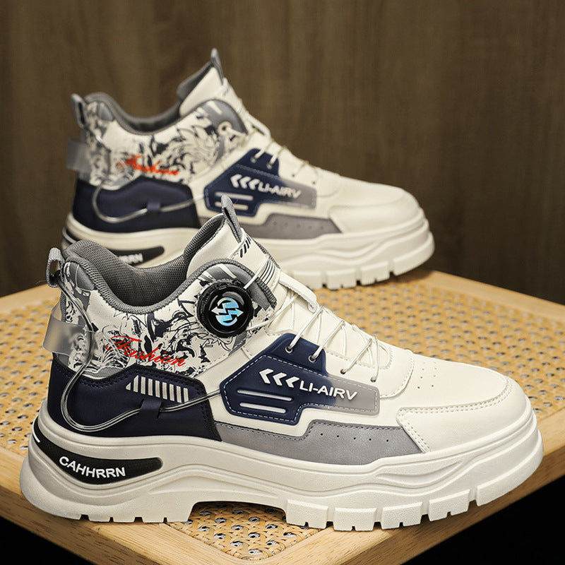 Herren High-Top Sneakers mit innovativem Schnürsystem und stoßdämpfender Sohle Drune