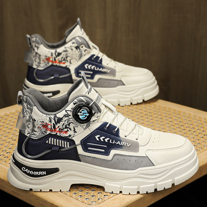 Herren Modische High-Top Sneakers mit innovativem Schnürsystem und robustem Obermaterial Drune