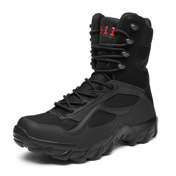 Herren Taktischer High-Top Einsatzstiefel mit robuster Trail-Profilsohle Drune