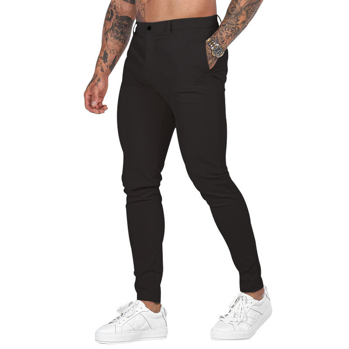 Herren nan Slim-Fit Stretch-Chino mit schmal zulaufendem Bein und dezenten Eingrifftaschen Drune