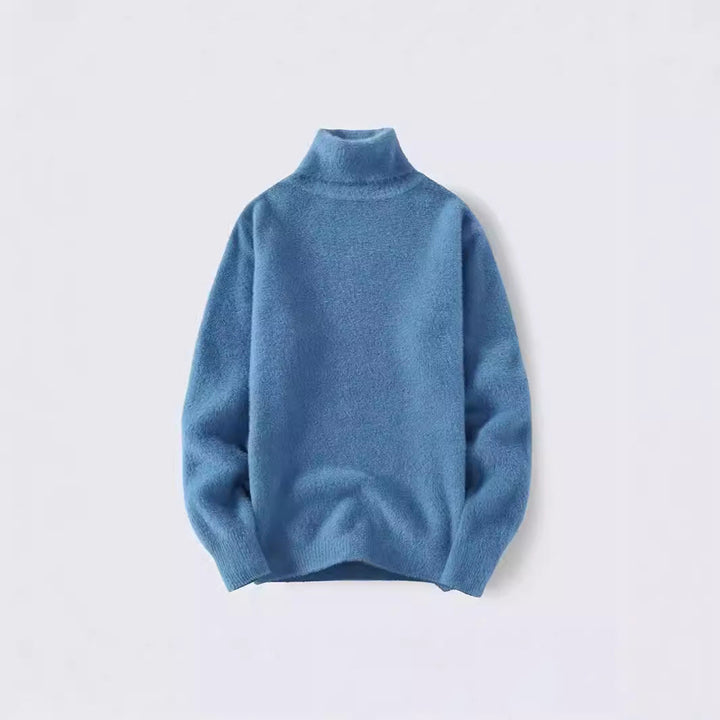 Herren warmer Rollkragenpullover aus weichem Strickstoff Drune