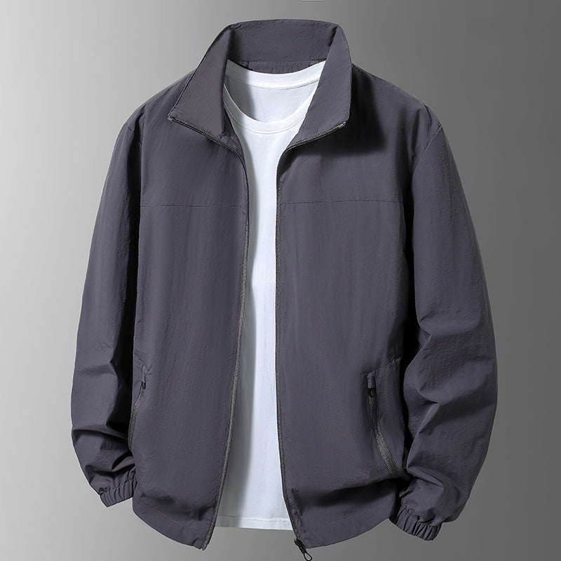 Herren Leichte Übergangsjacke mit hohem Kragen und praktischen Taschen Drune