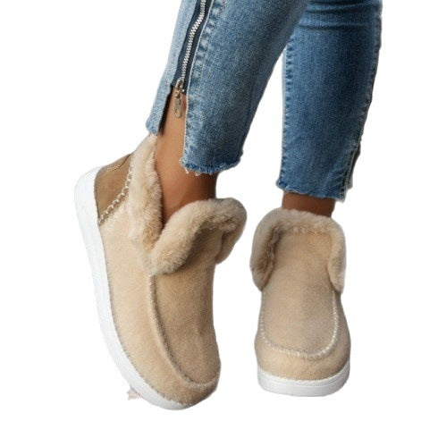 Damen bequeme Fleece-Hausschuhe mit warmem Innenfutter und rutschfester Sohle Drune