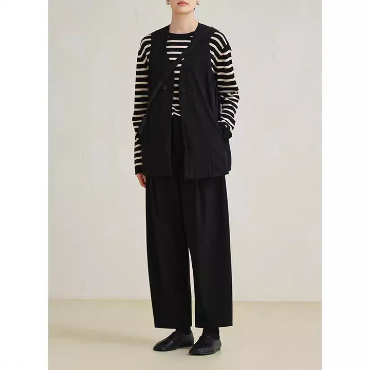 Damen Elegante und lockere Palazzo-Hose Drune
