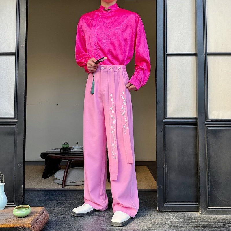Damen Stylisches Oversized-Hemd mit feiner Stickerei und eleganten Ärmeln Drune