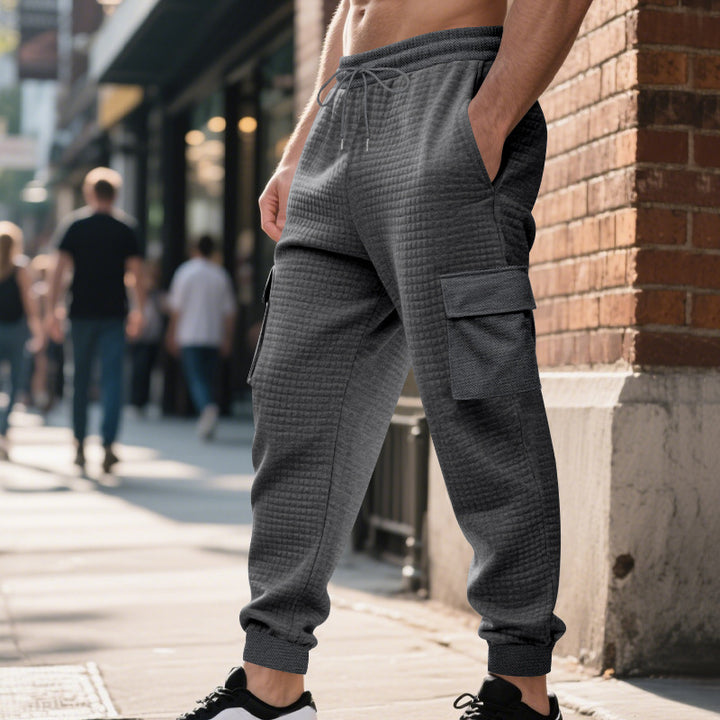Herren lässige Cargo-Jogginghose mit elastischem Bund und praktischen Seitentaschen Drune
